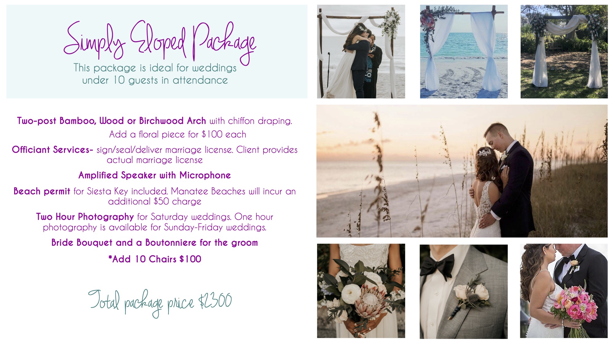 Swanky Elopement Packages | Swanky Soiree Event Services